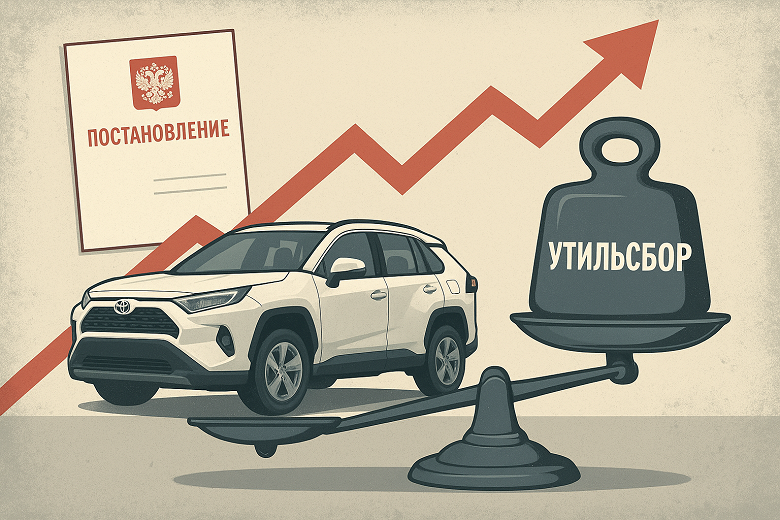 Toyota RAV4 — плюс 2 млн рублей, Geely Monjaro — плюс 800 тыс. рублей. Правительство утвердило новые правила расчёта утильсбора на легковые авто